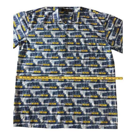 Vintage All Over Print Ruff Ryders‎ Faded Button Down Shirt 2XL DMX Bronx - Picture 4 of 5